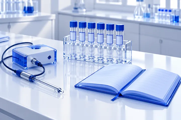 Illustration générée : collecte et exploitation des données en laboratoire.