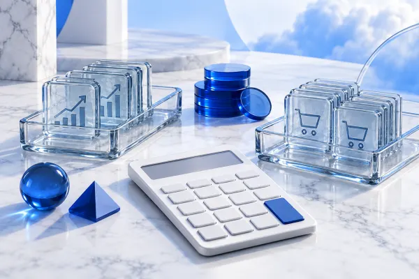 Illustration générée sur le thème : Calcul du ROI d’un logiciel sur mesure.